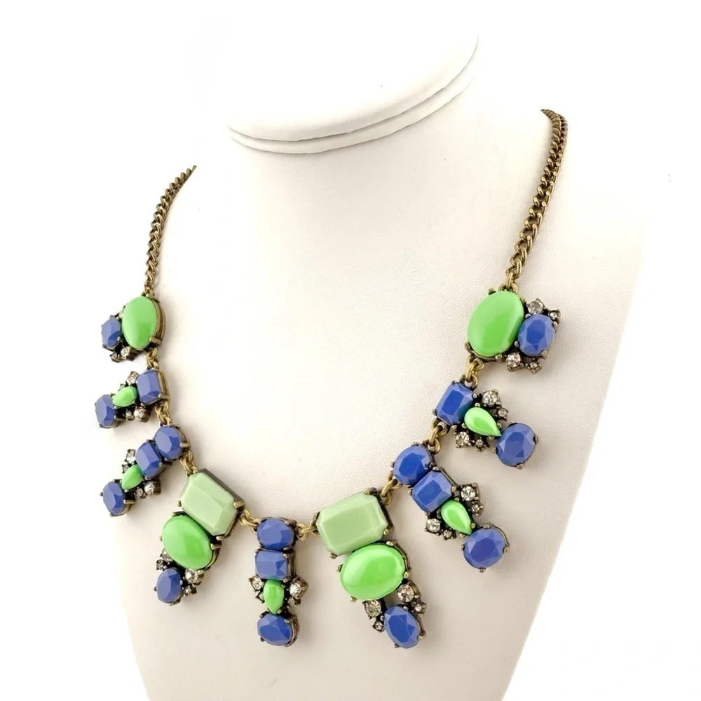 J. Crew Necklace in Green and Blue